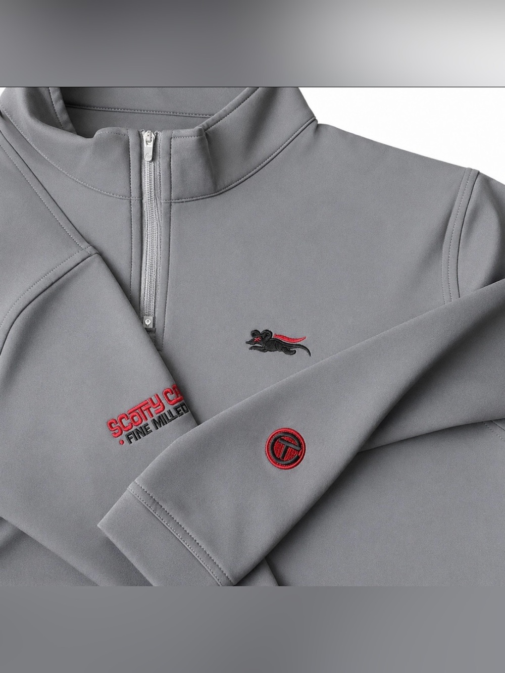 SCOTTY CAMERON GALLERY Circle T  Flying Rat  1/4 Zip Perform Pullover XXL Gray